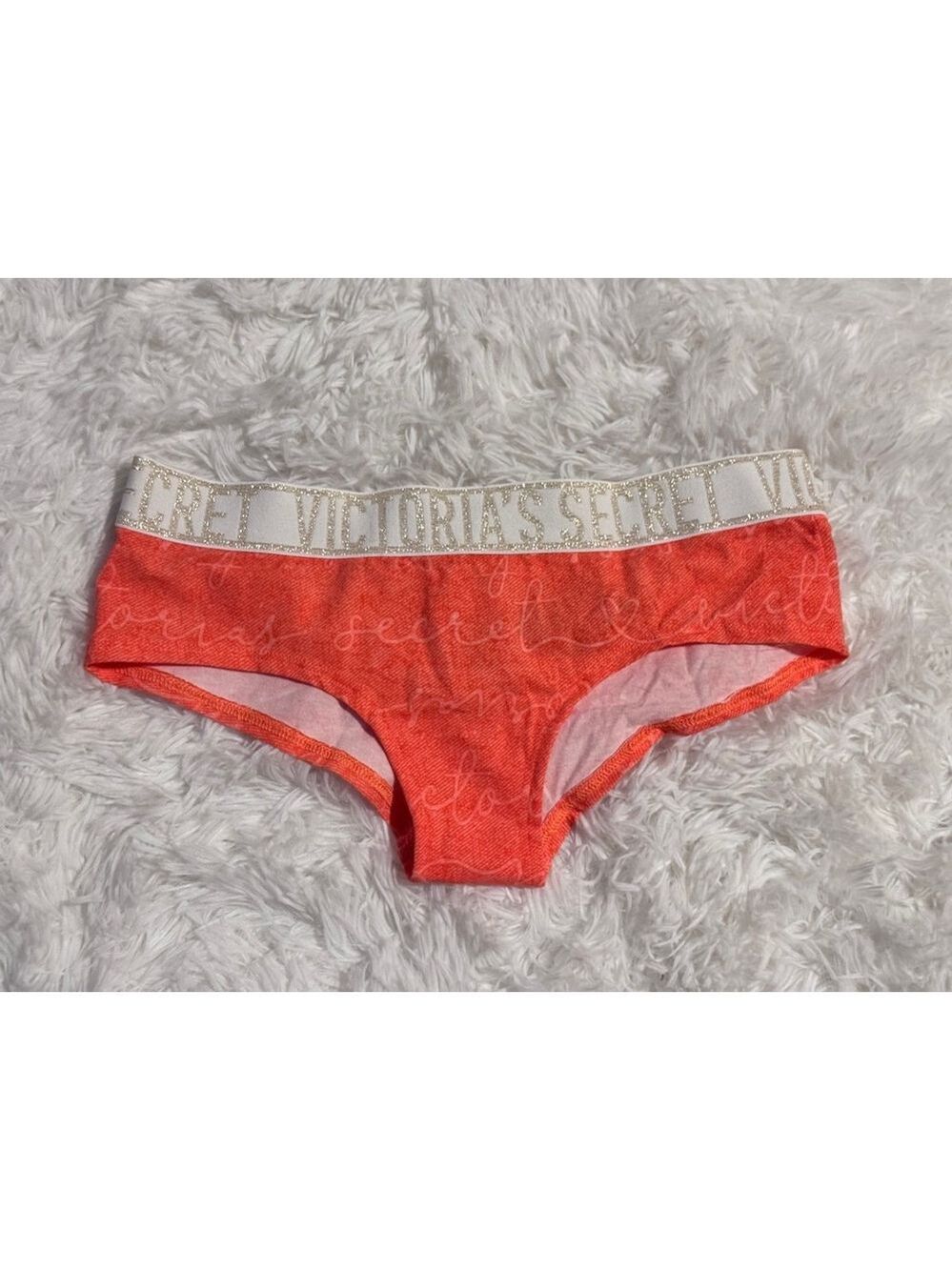 Victoria's Secret panty cheeky orange and sparkles size small BNWT